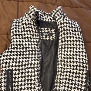 Black and white vest